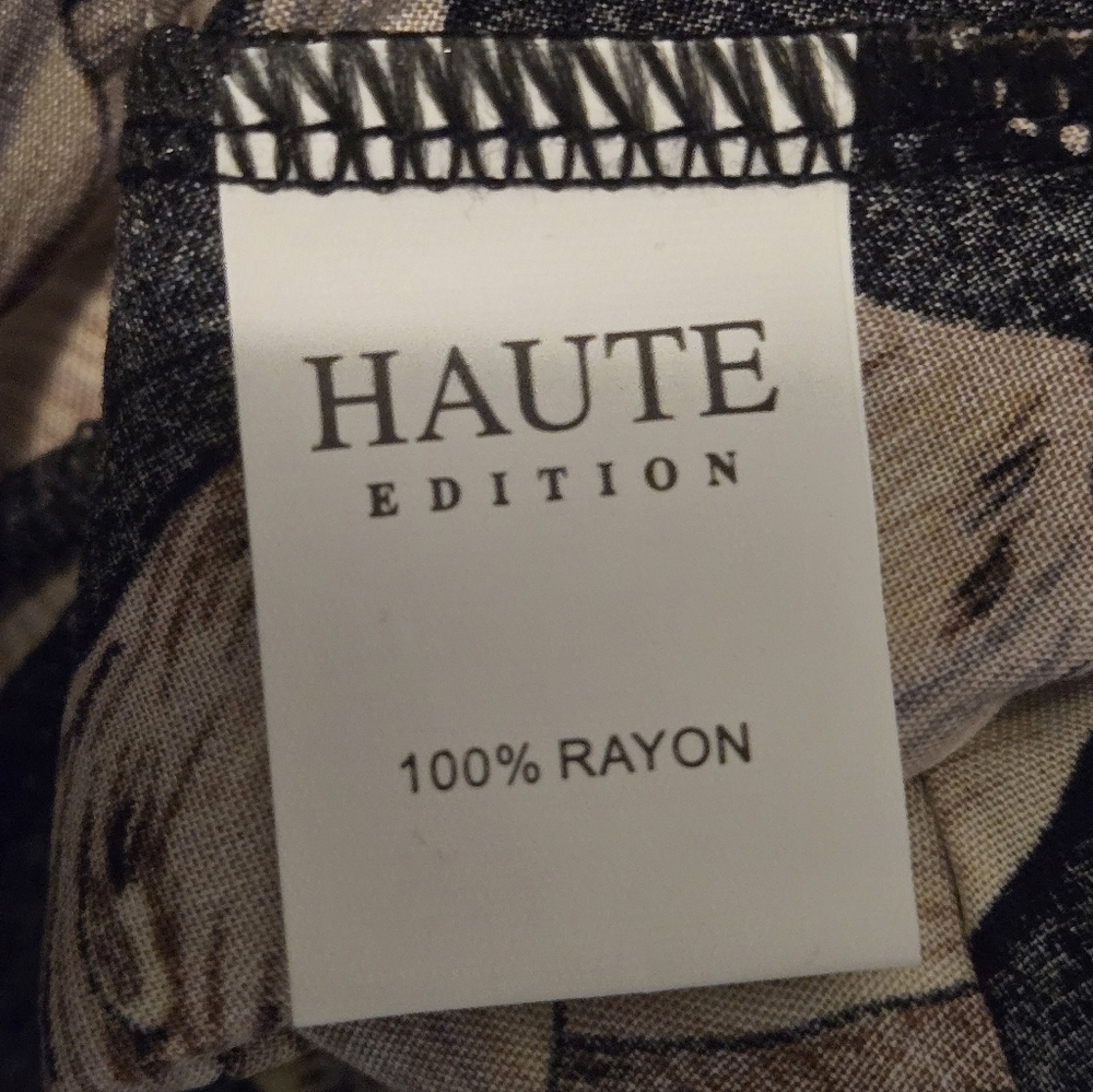 NWT Haute Edition Dress Floral Women's Size 2X Color Black/Bronw - Picture 11 of 12
